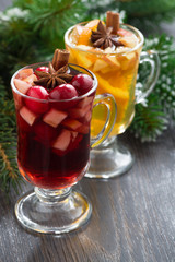 spicy Christmas drinks, vertical