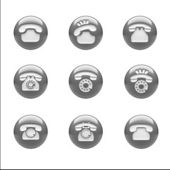 Contact Icons isolated on white