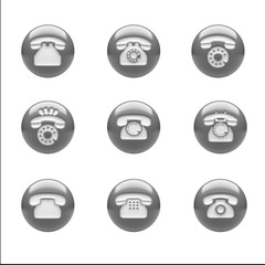 Contact Icons isolated on white