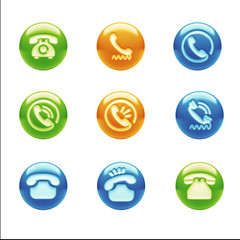 Contact Icons isolated on white