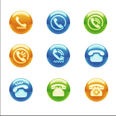 Contact Icons isolated on white