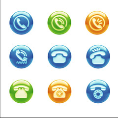 Contact Icons isolated on white