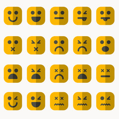 Set of different emoticons vector