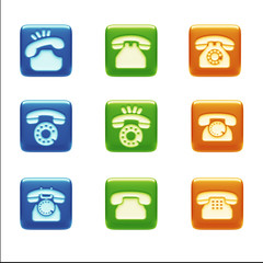 Contact Icons isolated on white