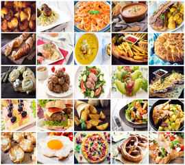 Many kind of differentfood photos in one - 71904630