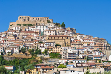 Fototapeta na wymiar Panoramic view of Rocca Imperiale. Calabria. Italy.