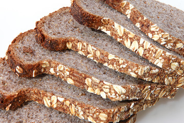 Whole wheat bread with grains and nuts