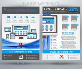 Abstract vector business flyer brochure template. EPS10