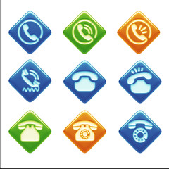 Contact Icons isolated on white