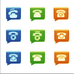 Contact Icons isolated on white