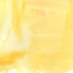Abstract hand painted watercolor background. Yellow and light red shades 