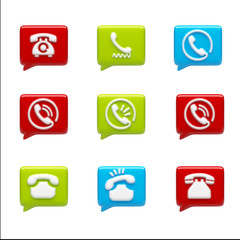 Contact Icons isolated on white