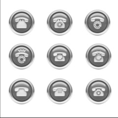 Contact Icons isolated on white