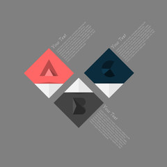 Modern Minimal Design Infographic Template with Alphabet