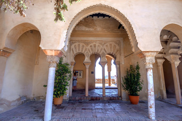 Interior of the Alcazaba of Malaga, Spain