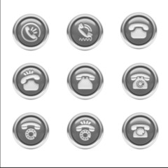 Contact Icons isolated on white