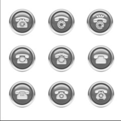 Contact Icons isolated on white