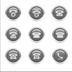 Contact Icons isolated on white