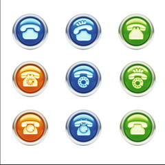 Contact Icons isolated on white