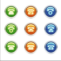 Contact Icons isolated on white