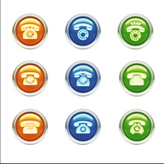 Contact Icons isolated on white