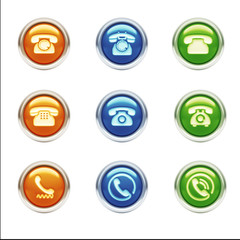 Contact Icons isolated on white