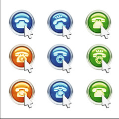 Contact Icons isolated on white