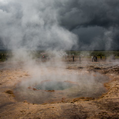 Geyser champ géothermique de Geysir