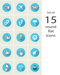 round flat icons