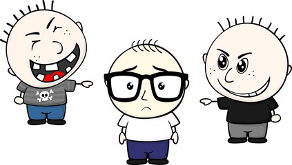 bullying glasses nerd kid © Sergio Hayashi