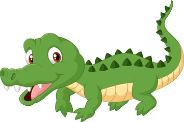Obraz premium Cartoon crocodile