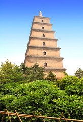 Giant Wild Goose Pagoda, Xian, Shaanxi province, China © frenta