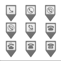 Contact Icons isolated on white