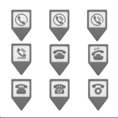 Contact Icons isolated on white