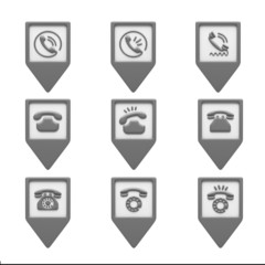 Contact Icons isolated on white