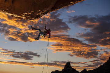Climber on the edge.