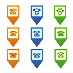 Contact Icons isolated on white