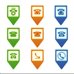 Contact Icons isolated on white