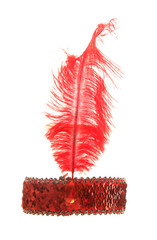 red flapper girl fancy dress head dress