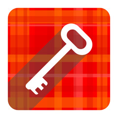 key red flat icon isolated