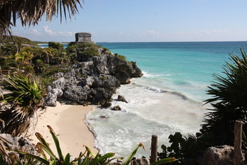 Ausgrabungsst&auml;tte Tulum am Strand
