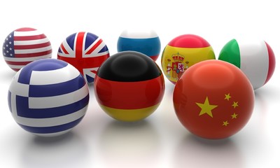 Sfere con bandiere