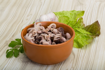 Boiled octopus