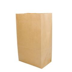 Paper bag on white