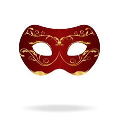 Illustration of realistic carnival or theater mask