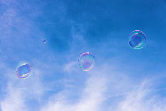Transparent soap bubbles