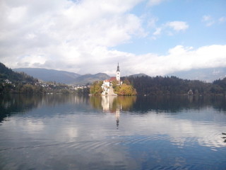 Lake bled with church island