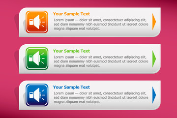 Speaker and design template vector.