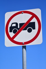 No heavy vehicles traffic sign