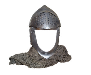 knight's helmet raised with visor - 71918610